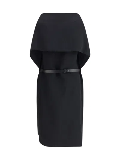 Ferragamo Women Belted Midi Dress In Black