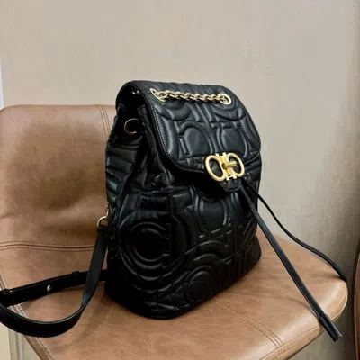 Ferragamo Women Pre-loved Bag Very Good Condition In Black