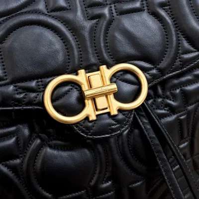 Ferragamo Women Pre-loved Bag Very Good Condition In Black