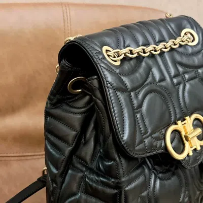 Ferragamo Women Pre-loved Bag Very Good Condition In Black