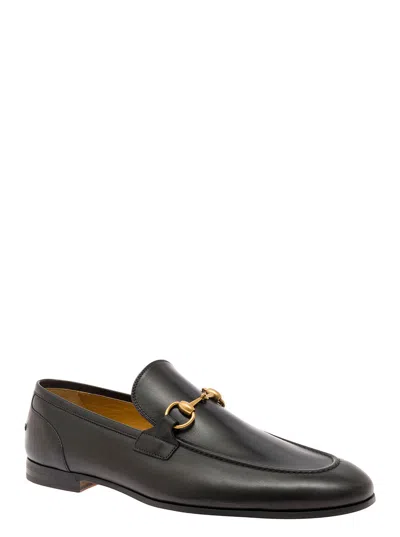 Gucci Men Jordaan Leather Loafers In Black