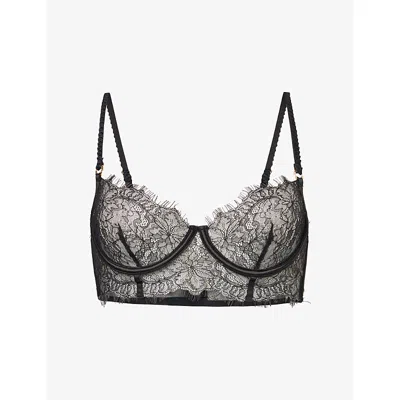 Bluebella Womens Black Camelia Wired Lace Bra In Black