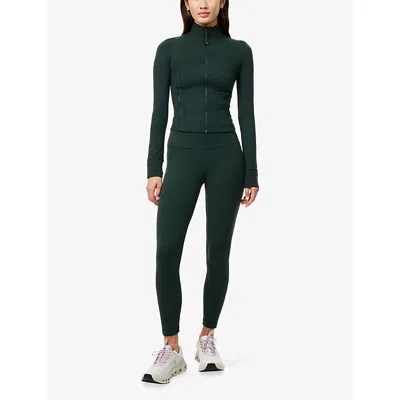 Lululemon Womens Rainforest Green Define Nulu Cropped Stretch-woven Jacket In Green