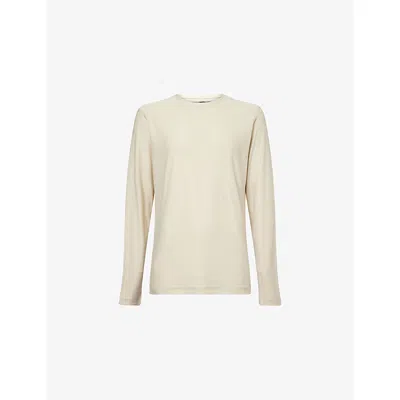 Vuori Mens Mushroom Heather Strato Tech Long-sleeve Stretch-woven T-shirt In Neutral