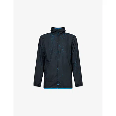 On Mens Malibu Pace Hooded Woven Jacket In Blue