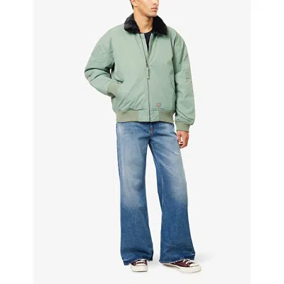 Dickies Mens Sea Spray Coalfield Padded Woven Flight Jacket In Blue