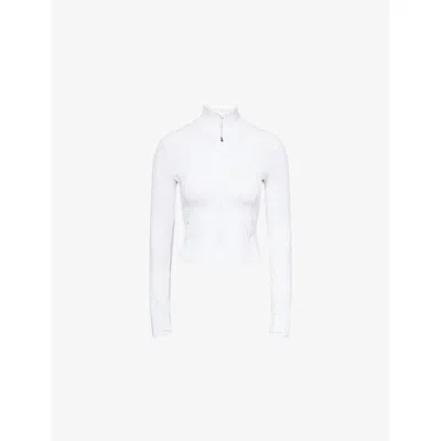Lululemon Womens White Define Nulu™ Cropped Stretch-woven Jacket In White