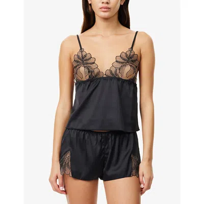 Bluebella Katerine Luxury Satin Cami And Short Set In Black