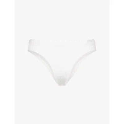 Sloggi Womens Silk White Free Evolve Mini Stretch-woven Brief In White
