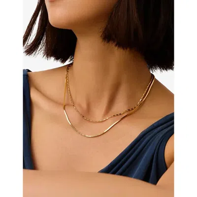 Missoma Womens Lucy Williams Horizon Link18ct Yellow-gold Vermeil Chain Necklace In Gold