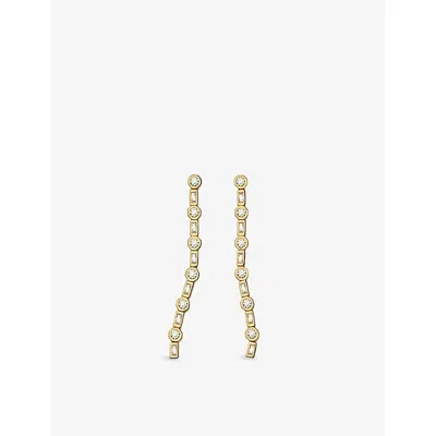 Missoma Womens Lucy Williams Large 18ct Yellow-gold Vermeil And Cubic Zirconia Drop Earrings In Gold
