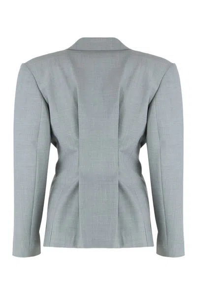 Les Filles D'eva Single-breasted One Button Jacket In Gray