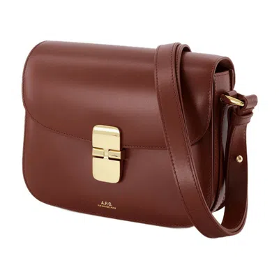 Apc A.p.c. Grace Small Hobo Bag In Brown
