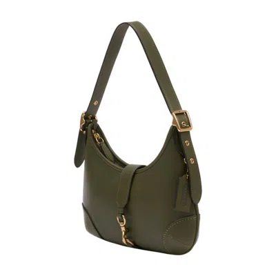 Coach Hamptons Logo-detail Shoulder Bag In Green