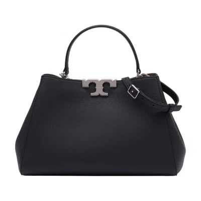 Tory Burch Eleanor Satchel Purse In Black