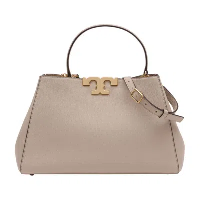 Tory Burch Eleanor Medium Satchel Purse In Neutral