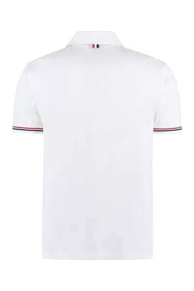Thom Browne Cotton Polo Shirt Short Sleeves In White