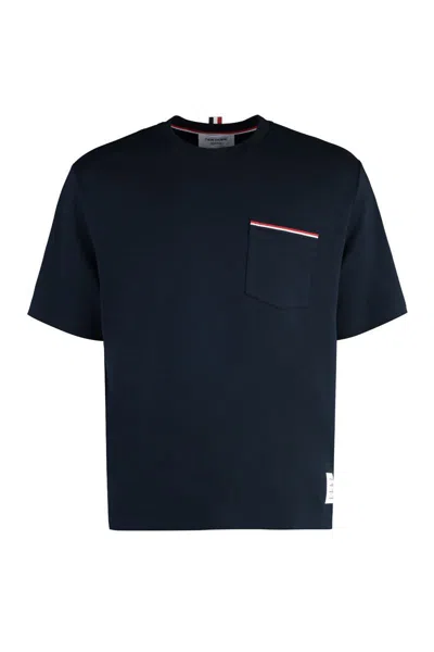 Thom Browne Oversized Short Sleeves T-shirt In Black