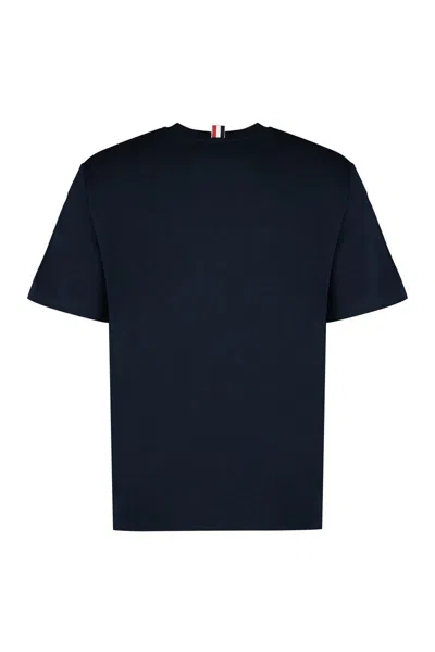 Thom Browne Oversized Short Sleeves T-shirt In Black