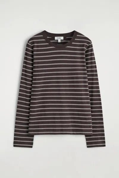 Cos 24/7 Long-sleeved T-shirt In Brown