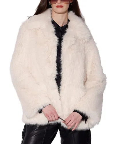 Walter Baker Beckett Faux Fur Coat In Neutral