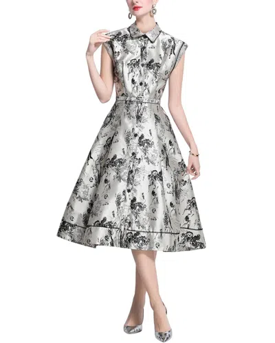 Dza Midi Dress In Gray