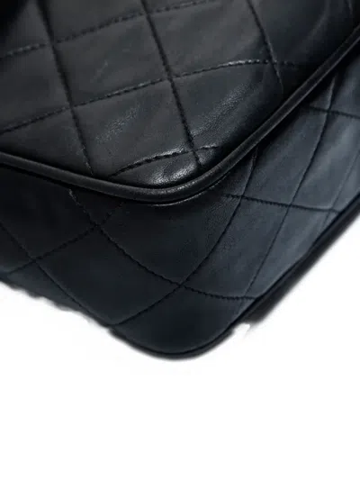 Pre-owned Chanel 1994-1996 Cc Mark Turn Lock Quilted Shoulder Bag In Black