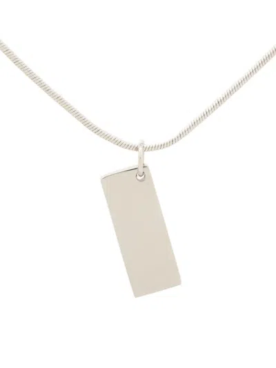Pre-owned Dior 2000s Trotter-pendant Necklace In Silver