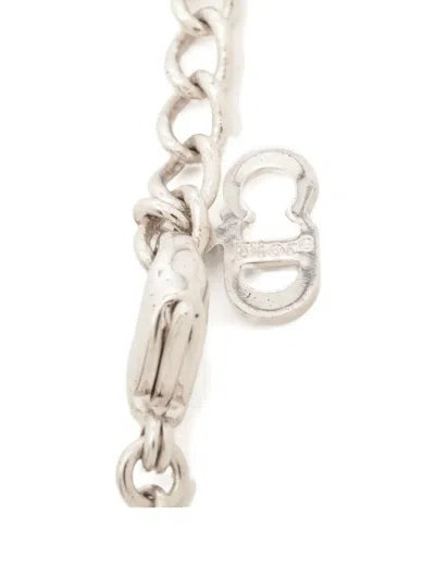 Pre-owned Dior 2000s Trotter-pendant Necklace In Silver