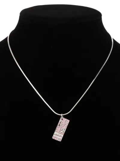 Pre-owned Dior 2000s Trotter-pendant Necklace In Silver