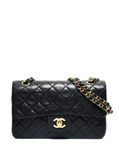 Pre-owned Chanel 1991-1994 Mini Classic Flap Shoulder Bag In Black