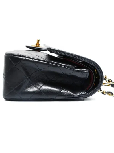 Pre-owned Chanel 1991-1994 Mini Classic Flap Shoulder Bag In Black