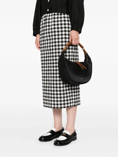 Agnès B. Braided-handle Shoulder Bag In Black