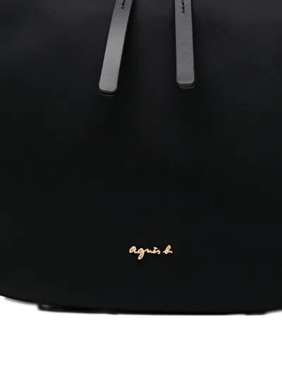 Agnès B. Braided-handle Shoulder Bag In Black