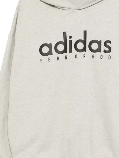 Adidas Originals Logo Hoodie In Gray