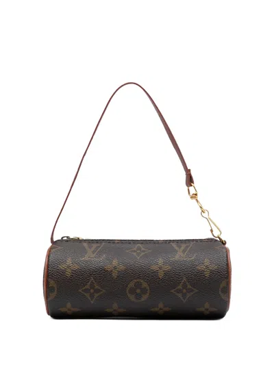 Pre-owned Louis Vuitton 2000-2025 Monogram Papillon Pochette Handbag In Brown