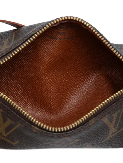 Pre-owned Louis Vuitton 2000-2025 Monogram Papillon Pochette Handbag In Brown