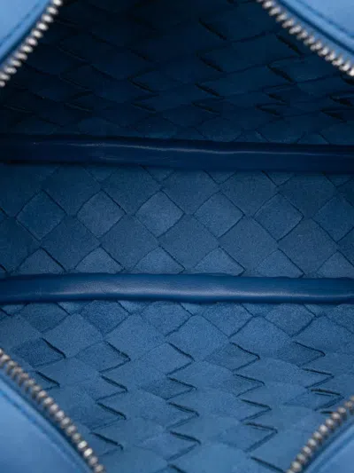 Pre-owned Bottega Veneta 2012-2025 Small Nappa Intrecciato Camera Bag Crossbody Bag In Blue