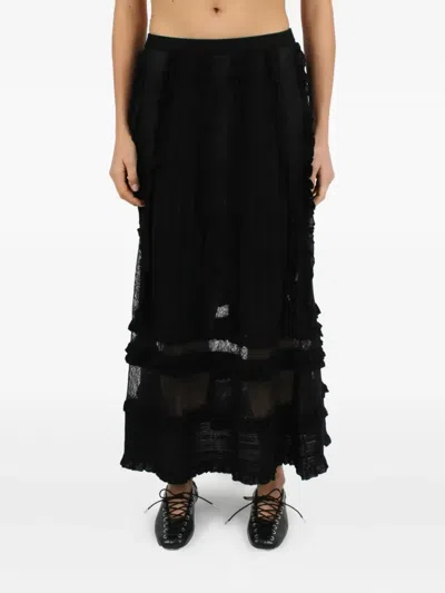 Ulla Johnson Vivian Ruffle Skirt In Black
