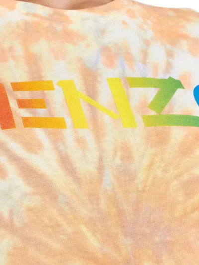 Kenzo Logo Tie-dye T-shirt In Multi