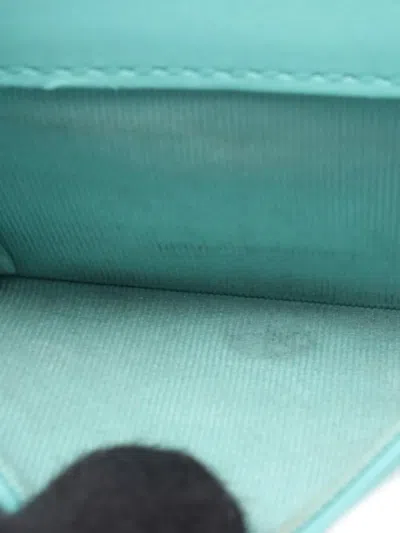 Pre-owned Chanel 2021-2025 Classic Quilted Lambskin Wallet Small Wallets In Green