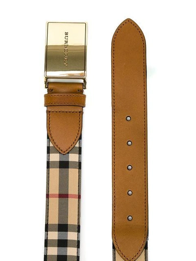 Shop Burberry Horseferry Check Belt