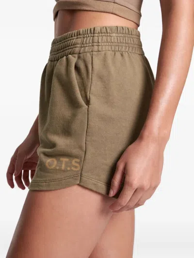 One Teaspoon Elasticated Logo Shorts In Brown