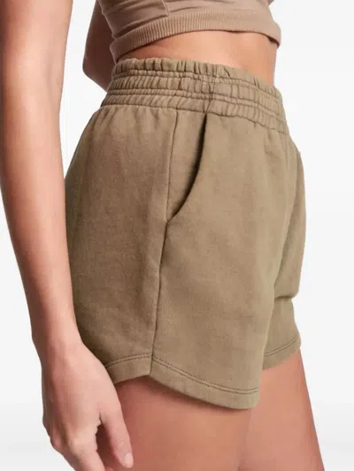 One Teaspoon Elasticated Logo Shorts In Brown