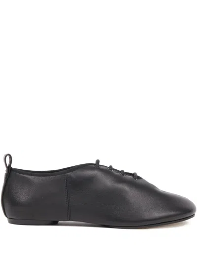 Maison Margiela Leather Derby Shoes In Black