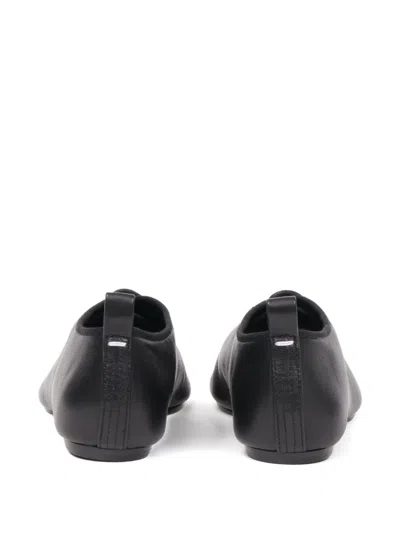 Maison Margiela Leather Derby Shoes In Black