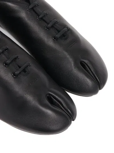 Maison Margiela Leather Derby Shoes In Black