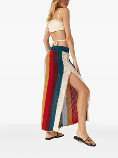 Agua Bendita Amari Ruffled Tie Top In White