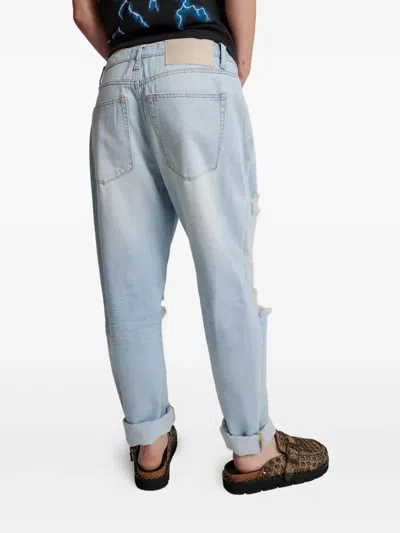 One Teaspoon Distressed Five-pocket Jeans In Blue