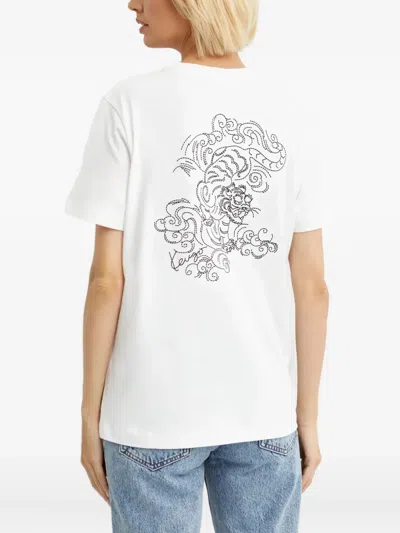 Kenzo Embroidered-tiger T-shirt In White